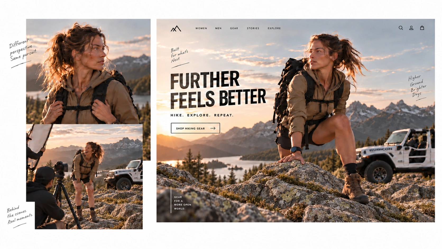 Outdoor campaign production and finished digital experience.